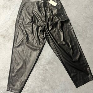 A New Day Elegant Faux Leather Black Pants
